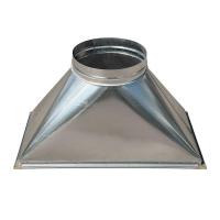  Переход с прямоуголньго сечения на круглое Д1 500х300ф20.250Н-300